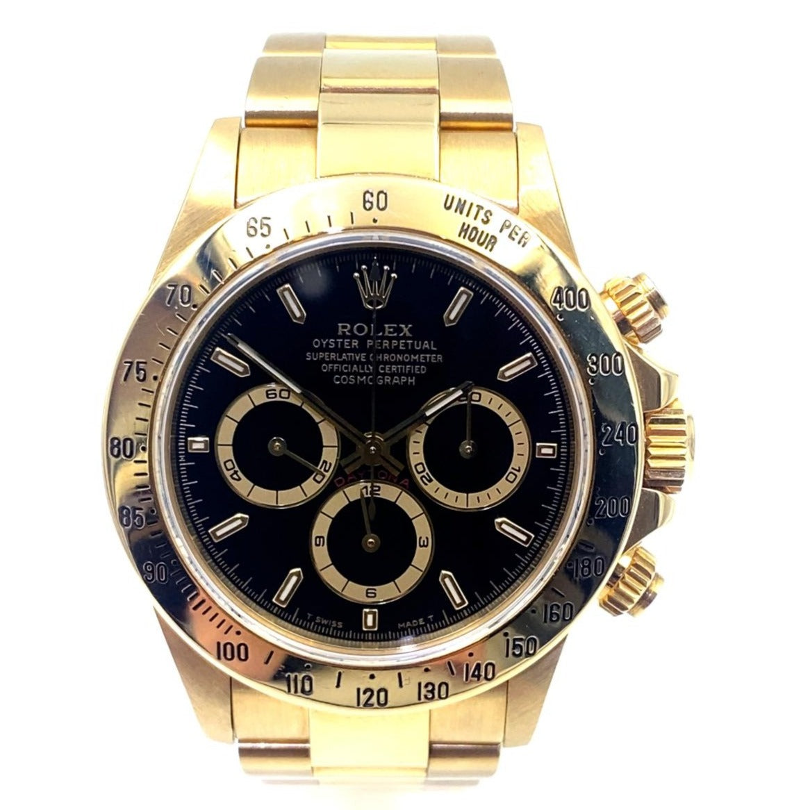 Pre-Owned Rolex Daytona Cosmograph 40mm 18K Yellow Gold Watch 16528 Zenith Box & Booklets
