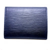Pre-Owned Louis Vuitton Black Epi Leather Envelope Business Card Holder Snap Wallet