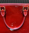 Pre-Owned Vintage Louis Vuitton Red Vernis Monogram Alma GM Top Handle Bag