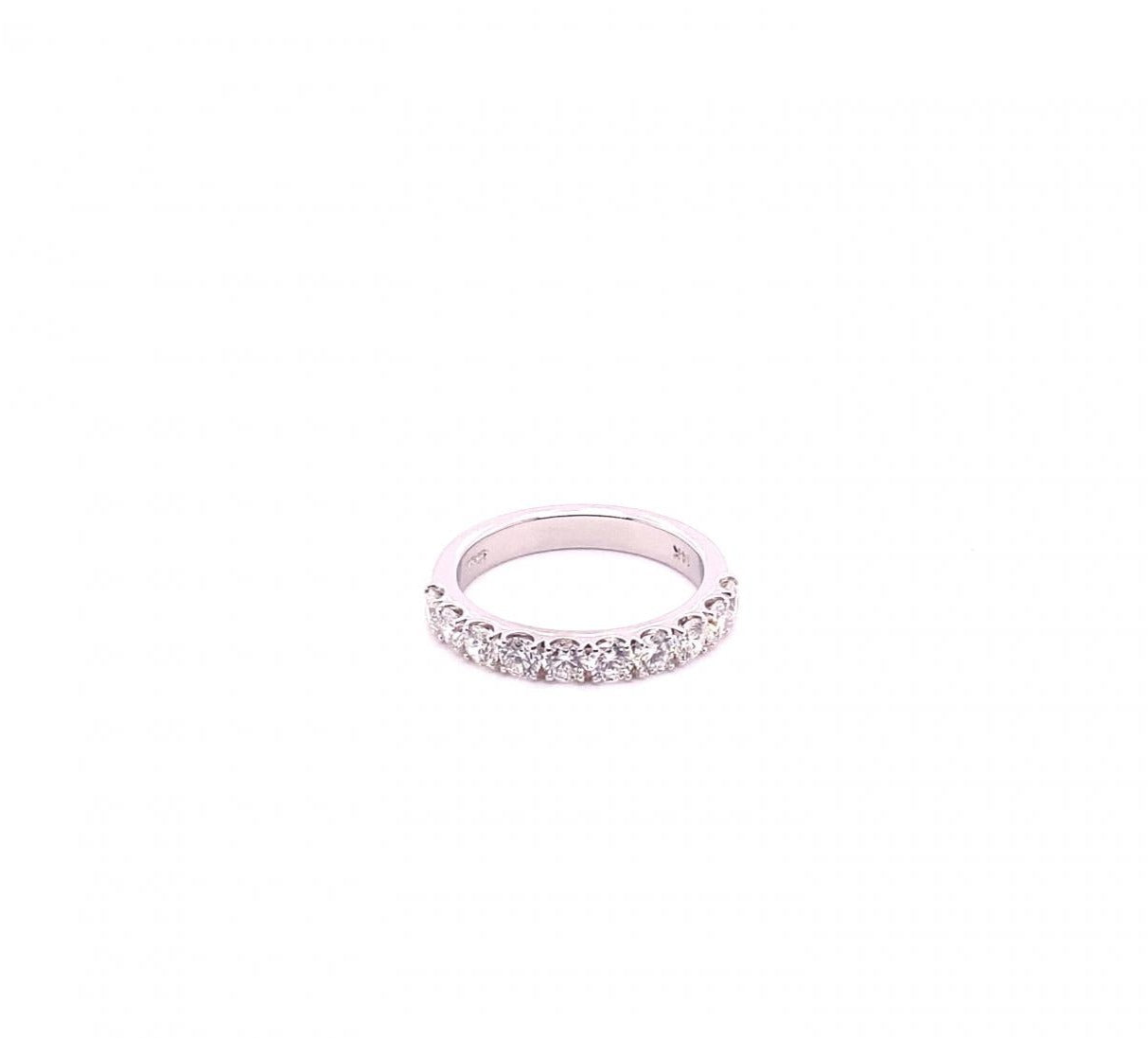 1.01 Carat Round Brilliant Cut Diamond Engagement Ring 14K White Gold