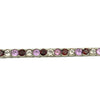 13.00 Carat Multi Gemstone Bracelet 14K White Gold 7-inch Morganite Pink Sapphire Garnet