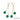 Vintage 1950s 14K Yellow Gold Earrings with Dyed Green Quartz 3" Statement Drops