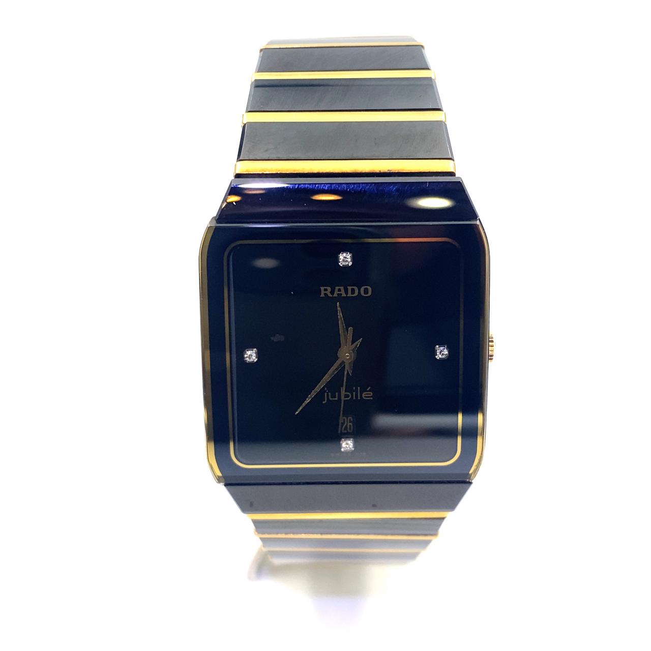 Pre-Owned Men's Rado Anatom Jubile Ceramic & Gold Tone Watch 30mm Diamond Dial