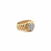 .90 Carat Round Brilliant Diamond Rolex President Style Ring 14K Yellow Gold