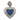 14K White Gold Diamond, Blue Sapphire Heart Shaped Pendant