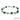 14K Yellow Gold Freshwater Pearl & Green Quartz Bracelet 7.25”