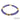 1960s Dyed Lavender Stone Bracelet with 14K Yellow Gold Accents 7 Inch