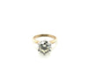 3.15 Carat Round Brilliant Cut Diamond Engagement Ring 14K Yellow Gold