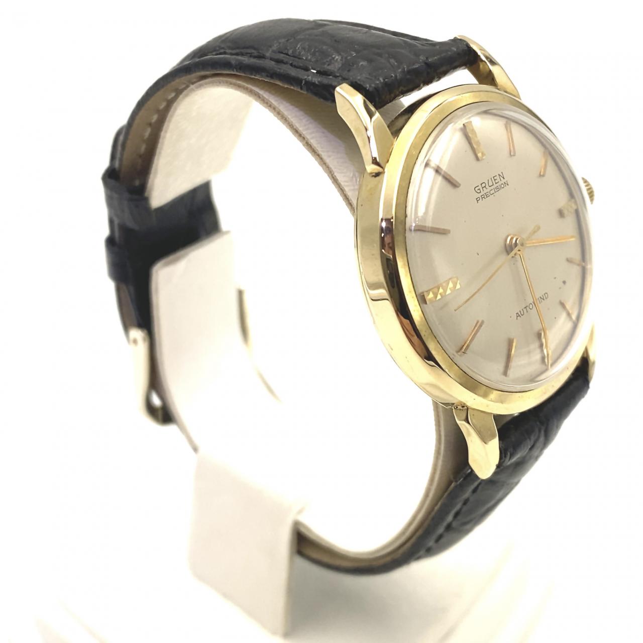 Pre Owned Gruen Precision Autowind 35mm 14K Yellow Gold Watch
