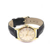 Pre-Owned Gruen Precision Autowind 35mm 14K Yellow Gold Watch Black Strap