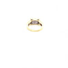 0.65ctw Sapphire and .04ctw Diamond Ring 18K Yellow Gold Size 3.00