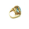 20.44ctw Pear Aquamarine and 3.58ctw Round Diamond 14K Yellow Gold Ring/Pendant