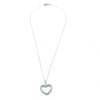 0.78ctw Round Brilliant Cut Diamond Heart Shape Pendant Necklace 18K White Gold