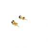 0.60ctw Round Brilliant Blue Sapphire Stud Earrings 14K Yellow Gold 4-Prong