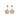 Pre-Owned Bergio Marked .75ctw Brilliant Diamond 14K Two Tone Earrings