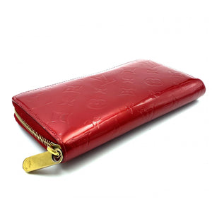 LOUIS VUITTON purse M91981 Zippy wallet Monogram Vernis Red gold Women –