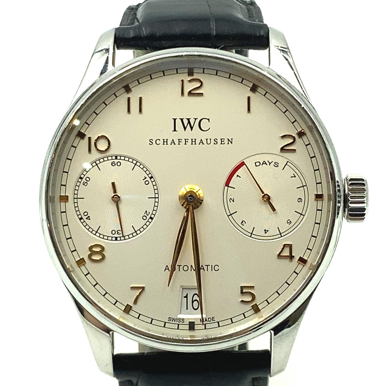 Pre-Owned IWC Portugieser 42mm Stainless Steel Chronograph Watch IW500114