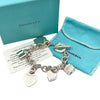 Pre-Owned Sterling Silver Tiffany &amp; Co. Toggle Charm Bracelet Five Charms Box and Pouch