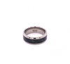 Men&#39;s Titanium Black Carbon Fiber Engagement Band Size 10.25